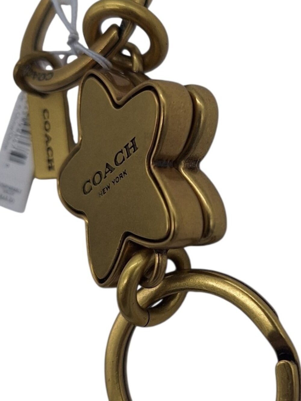 Coach RARE Wildflower Turnlock Valet Key Fob Bag Charm NWT - Picture 4 of 6